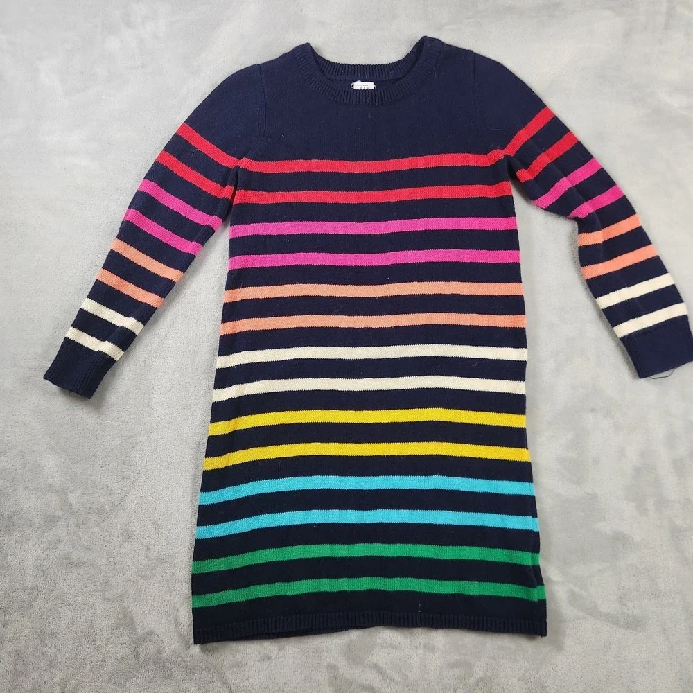 Baby Gap Y2K Multicolor Stripe Sweater Dress Toddler Girl Size 5T 2000s Knit